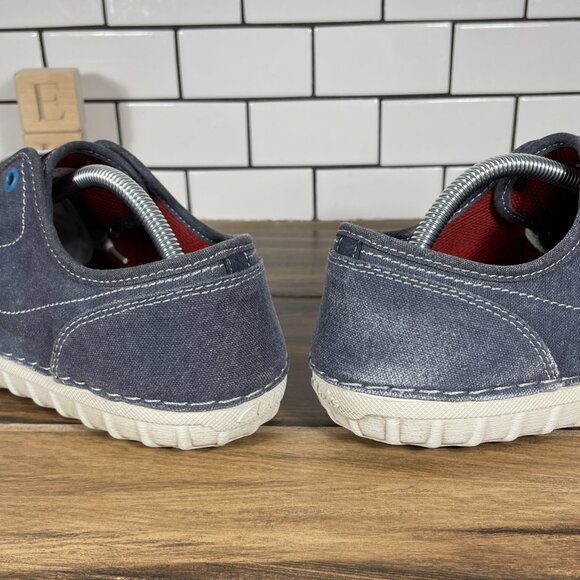 Clarks Kornel Row Mens Size 11 Shoes Blue Canvas Suede Lace Up Casual Sneaker - Picture 5 of 13